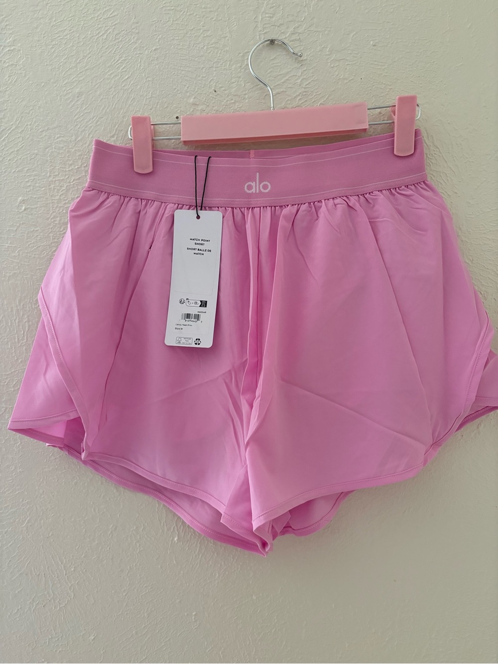 ALO Yoga Pink Athletic High-Rise Shorts
